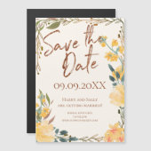 Aspen Gold-Rozen en koper bewaren de datum Magneti Magnetische Uitnodiging (Voorkant / Achterkant)