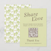 Aspen groene katjes Huwelijk QR deel liefde bruilo Informatiekaartje (Voorkant / Achterkant)