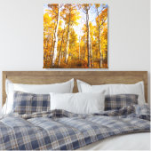 Aspen Groove Yellow Fall Leaves Canvas Afdruk (Insitu (Slaapkamer))