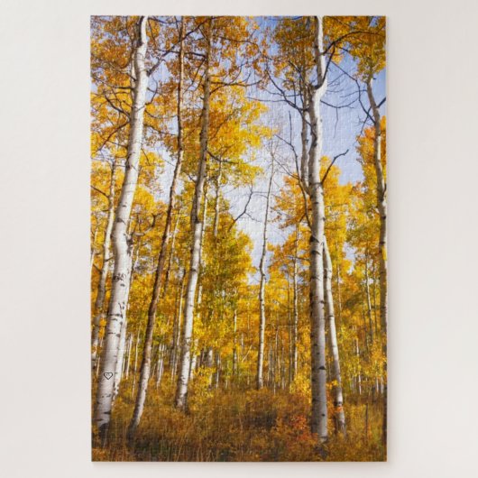 Aspen Groove Yellow Fall Leaves Legpuzzel (Verticaal)