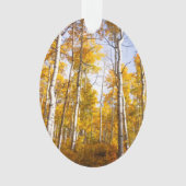 Aspen Groove Yellow Fall Leaves Ornament (voorkant)