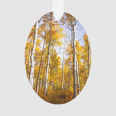 Aspen Groove Yellow Fall Leaves Ornament (achterkant)
