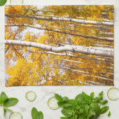Aspen Groove Yellow Fall Leaves Theedoek (Gevouwen)