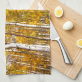 Aspen Groove Yellow Fall Leaves Theedoek (Quarter Fold)