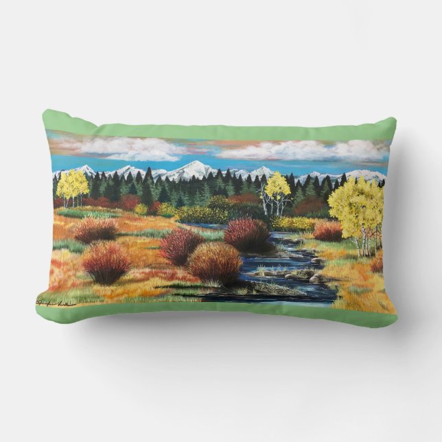 Aspen Herfst Meadow Pillow Kussen (Voorkant)