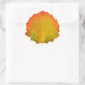 Aspen herfstblad ronde sticker (Tas)