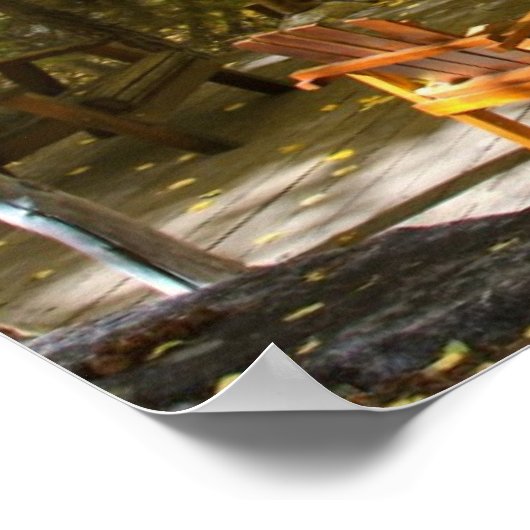 "Aspen Hideaway" Gazebo, herfst Poster (Hoek)