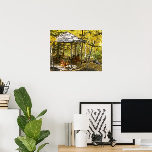 "Aspen Hideaway" Gazebo, herfst Poster (Thuiskantoor)