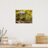 "Aspen Hideaway" Gazebo, herfst Poster (Keuken)