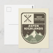 Aspen Highlands Aspen Rocky Mountains Colorado Briefkaart (Voorkant / Achterkant)