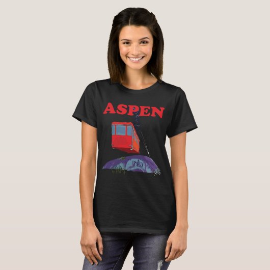 Aspen, kabelbaan t-shirt (Voorkant volledig)