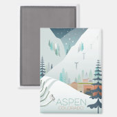 Aspen koelkastmagneet magneet (Voorkant / Achterkant)