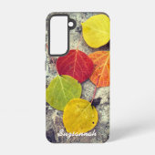 Aspen laat foto's van kleurrijke Herfst persoonlij Samsung Galaxy Hoesje (Achterkant)