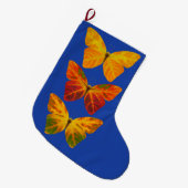 Aspen Leaf Butterflies Grote Kerstsok (Voorkant (Hangend))