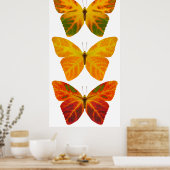 Aspen Leaf Butterflies Poster (Keuken)