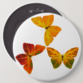 Aspen Leaf Butterflies Ronde Button 6,0 Cm (Voorkant /achterkant)