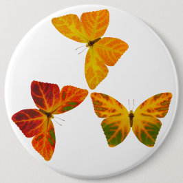 Aspen Leaf Butterflies Ronde Button 6,0 Cm