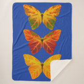 Aspen Leaf Butterflies Sherpa Deken (Voorkant)