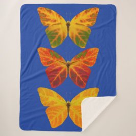Aspen Leaf Butterflies Sherpa Deken