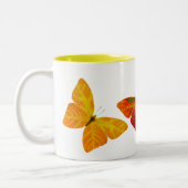 Aspen Leaf Butterflies Tweekleurige Koffiemok (Links)