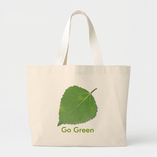 Aspen Leaf EcoBag Grote Tote Bag (Voorkant)