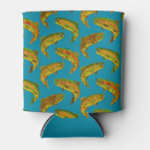 Aspen Leaf Rainbow Trout Seamless Pattern 2018 Blikjeskoeler (Voorkant)