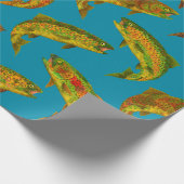 Aspen Leaf Rainbow Trout Seamless Pattern 2018 Cadeaupapier (Hoek)