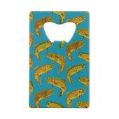 Aspen Leaf Rainbow Trout Seamless Pattern 2018 Creditkaart Flessenopener (Achterkant)