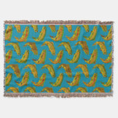 Aspen Leaf Rainbow Trout Seamless Pattern 2018 Deken (Voorkant)