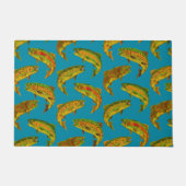 Aspen Leaf Rainbow Trout Seamless Pattern 2018 Deurmat (Voorkant)