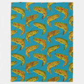 Aspen Leaf Rainbow Trout Seamless Pattern 2018 Fleece Deken (Voorkant)