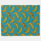 Aspen Leaf Rainbow Trout Seamless Pattern 2018 Fleece Deken (Voorkant (Horizontaal))