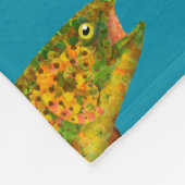 Aspen Leaf Rainbow Trout Seamless Pattern 2018 Fleece Deken (Hoek)