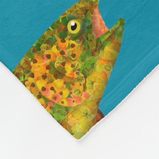 Aspen Leaf Rainbow Trout Seamless Pattern 2018 Fleece Deken (Hoek)