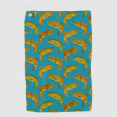 Aspen Leaf Rainbow Trout Seamless Pattern 2018 Golfhanddoek (Voorkant)