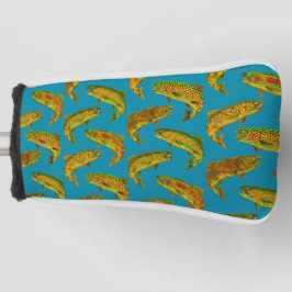 Aspen Leaf Rainbow Trout Seamless Pattern 2018 Golfheadcover