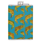 Aspen Leaf Rainbow Trout Seamless Pattern 2018 Heupfles (Achterkant)