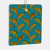 Aspen Leaf Rainbow Trout Seamless Pattern 2018 Keramisch Ornament (Rechts)