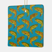 Aspen Leaf Rainbow Trout Seamless Pattern 2018 Keramisch Ornament (Links)