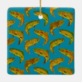 Aspen Leaf Rainbow Trout Seamless Pattern 2018 Keramisch Ornament (Achterkant)