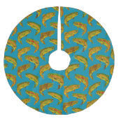 Aspen Leaf Rainbow Trout Seamless Pattern 2018 Kerstboom Rok (Voorkant)