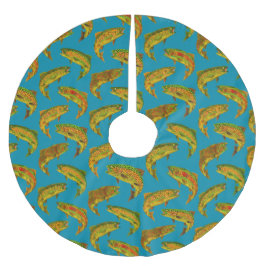 Aspen Leaf Rainbow Trout Seamless Pattern 2018 Kerstboom Rok