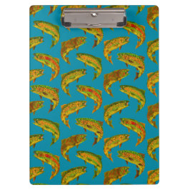 Aspen Leaf Rainbow Trout Seamless Pattern 2018 Klembord