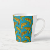 Aspen Leaf Rainbow Trout Seamless Pattern 2018 Latte Mok (Rechts)