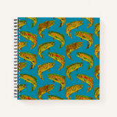 Aspen Leaf Rainbow Trout Seamless Pattern 2018 Notitieboek (Voorkant)