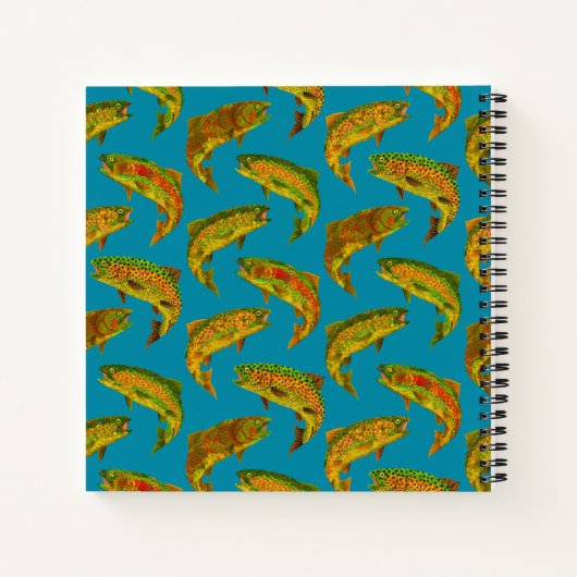 Aspen Leaf Rainbow Trout Seamless Pattern 2018 Notitieboek (Achterkant)