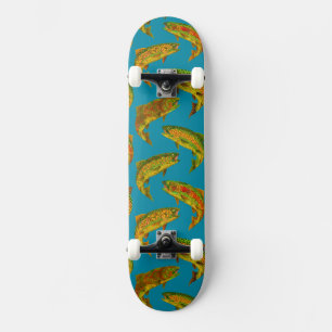 Aspen Leaf Rainbow Trout Seamless Pattern 2018 Persoonlijk Skateboard