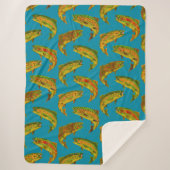 Aspen Leaf Rainbow Trout Seamless Pattern 2018 Sherpa Deken (Voorkant)