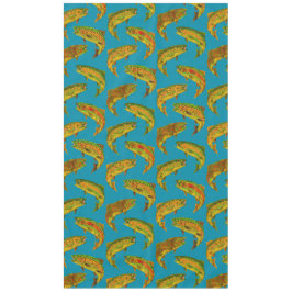 Aspen Leaf Rainbow Trout Seamless Pattern 2018 Tafelkleed
