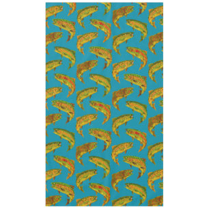 Aspen Leaf Rainbow Trout Seamless Pattern 2018 Tafelkleed